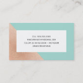 MODERNE MINIMAL-WINKEL-Rose Visitenkarte (Rückseite)