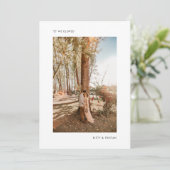 Moderne Minimal wir haben Hochzeitsankündigung gel Ankündigung (Stehend Vorderseite)