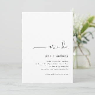 Moderne Minimal wir machen Hochzeit Foto Einladung