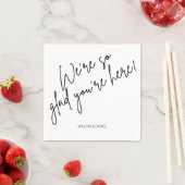 Moderne Minimal wir sind so glücklich, dass Sie hi Serviette (Beispiel)