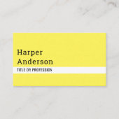 Moderne Minimal-Yellow-Square-Visitenkarten Visitenkarte (Vorderseite)