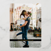 Moderne Minimal zeitgenössisch | FOTO SAVE THE DAT Folieneinladung (Vorderseite)