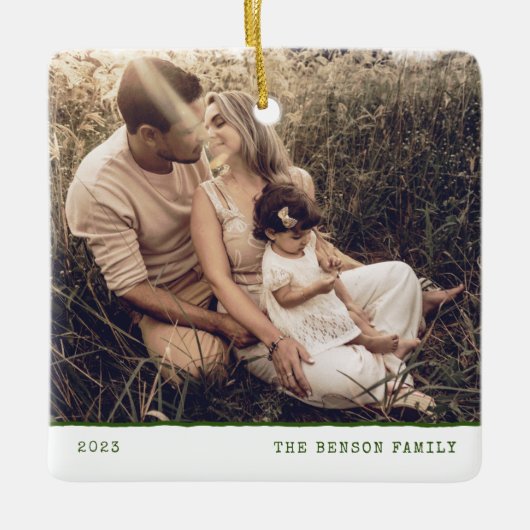 Moderne Minimalart Grüne Keramik Ornament (Vorderseite)