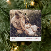 Moderne Minimalart Roter Urlaub Keramik Ornament