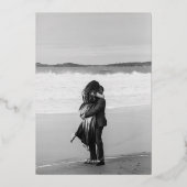 Moderne Minimalbogen Save The Date Folieneinladung (Rückseite)