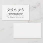 Moderne Minimalbücher für Baby Simple Baby Shower Begleitkarte (Vorne/Hinten)