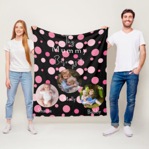 Moderne minimale 3-Foto-elegante Fleece-Decke Fleecedecke