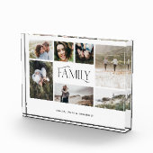 Moderne minimale 7-Foto-Familie elegant Fotoblock (Rechts)