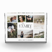 Moderne minimale 7-Foto-Familie elegant Fotoblock (Vorderseite)