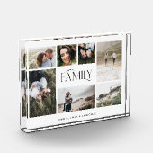 Moderne minimale 7-Foto-Familie elegant Fotoblock (Links)
