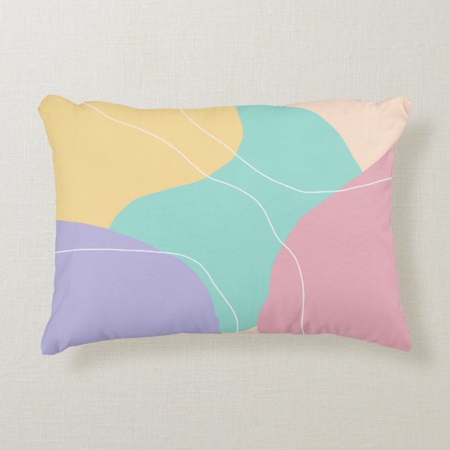 Moderne, minimale abstrakte geometrische Eisfarben Dekokissen (Vorderseite)