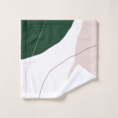 Moderne minimale abstrakte geometrische Pastellfar Badhandtuch Set (Waschlappen)