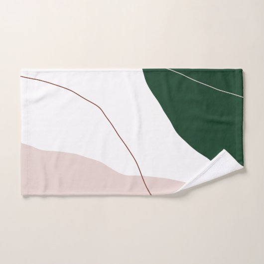 Moderne minimale abstrakte geometrische Pastellfar Badhandtuch Set (Handtuch)