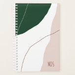 Moderne minimale abstrakte geometrische Pastellfar Planer<br><div class="desc">Elegantes und einfaches Design in rot-grüner Farbe.</div>