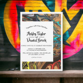 Moderne minimale Abstrakte Hochzeit Einladung