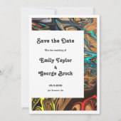 Moderne minimale Abstrakte Hochzeit Save The Date (Vorderseite)