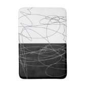 Moderne minimale abstrakte Schreib-Linie-Kunst Badematte (Vorderseite Vertikal)