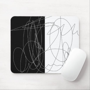 Moderne minimale abstrakte Schreib-Linie-Kunst Mousepad