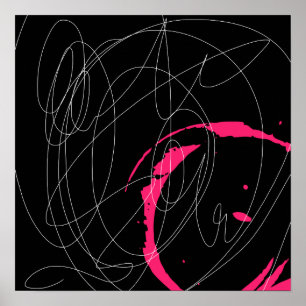 Moderne minimale abstrakte Schreib-Linie-Kunst Poster