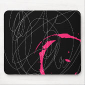 Moderne minimale abstrakte Skriptlinien-Kunst Mousepad (Vorne)
