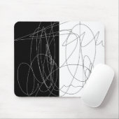 Moderne minimale abstrakte Skriptlinien-Kunst Mousepad (Mit Mouse)