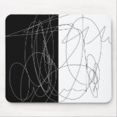 Moderne minimale abstrakte Skriptlinien-Kunst Mousepad (Vorne)
