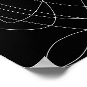 Moderne minimale abstrakte Skriptlinien-Kunst Poster (Ecke)