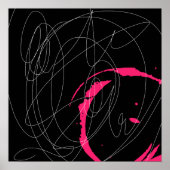 Moderne minimale abstrakte Skriptlinien-Kunst Poster (Vorne)