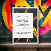 Moderne Minimale Abstrakte Typografie Elegante Hoc Einladung