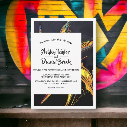 Moderne Minimale Abstrakte Typografie Elegante Hoc Einladung