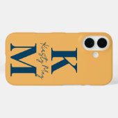 Moderne minimale Anfangsnamen personalisieren Case-Mate iPhone Hülle (Rückseite (Horizontal))