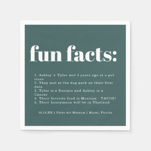 Moderne minimale Aquamarine Farbspektakel - Fun Fa Serviette