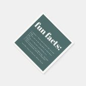 Moderne minimale Aquamarine Farbspektakel - Fun Fa Serviette (Ecke)