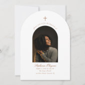 Moderne Minimale Arch-Foto Christliche Erwachsenen Einladung (Vorderseite)