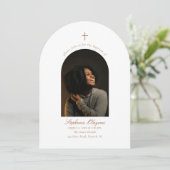 Moderne Minimale Arch-Foto Christliche Erwachsenen Einladung (Stehend Vorderseite)