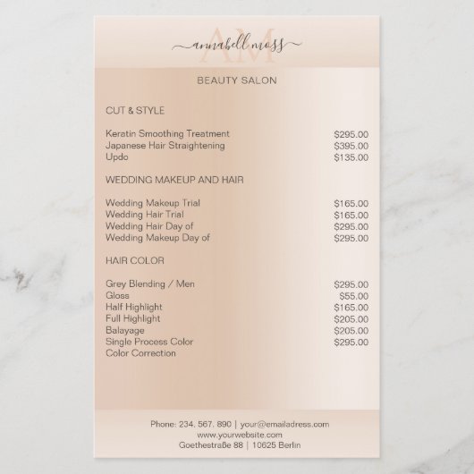 Moderne minimale Beige Hautfarbe Flyer (Vorne)