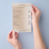 Moderne minimale Beige Hautfarbe Flyer (Handgriff)