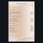 Moderne minimale Beige Hautfarbe Flyer<br><div class="desc">Modernes Business, minimalistischer Tisch, Beige. Entworfen für Designer, Stylist, Salons, Haare und Make-up, Nägel und Lller, Wellness-Center und mSie die, Künstler, . Sie können Schriftart, Farbe und die Position durch "für Personalisierung".</div>