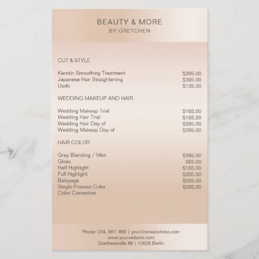 Moderne minimale Beige Hautfarbe Flyer (Vorne)