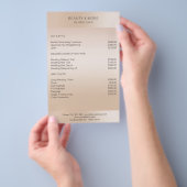 Moderne minimale Beige Hautfarbe Flyer (Handgriff)