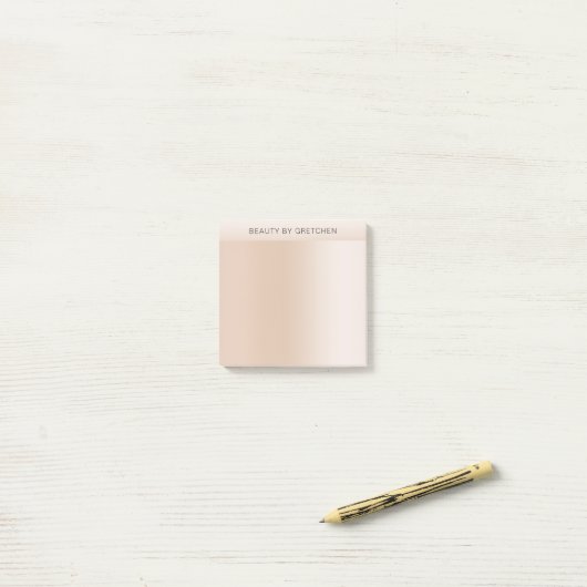 Moderne minimale Beige Hautfarbe Post-it Klebezettel (Auf Schreibtisch)