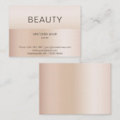 Moderne, minimale Beige Hautfarbe Visitenkarte (Vorne/Hinten)