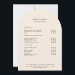 Moderne, minimale, beige, Salon-Preisliste Einladung<br><div class="desc">Modern,  Minimal,  Arch,  Beige,  Salon Preisliste.</div>
