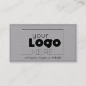 Moderne minimale, benutzerdefinierte Logo-Graue Vi Visitenkarte (Vorderseite)