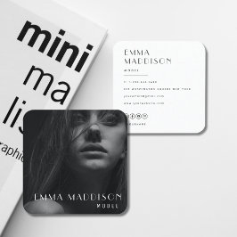 Moderne minimale Berufliche Foto Social Media Quadratische Visitenkarte