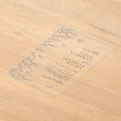 Moderne Minimale Blätter Botanische Hochzeit Acryleinladungen (Ablage )