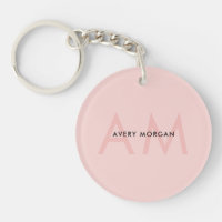 Moderne minimale Blush-Pink-Monogramm-Initialen