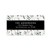 Moderne minimale botanische elegante Eukalyptus sc Adressaufkleber (Vorne)