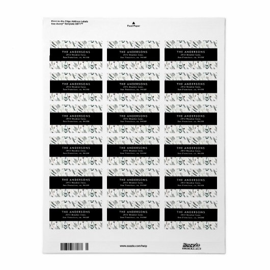 Moderne minimale botanische elegante Eukalyptus sc Adressaufkleber (Vorne)