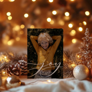 Moderne minimale botanische Freudenschrift Weihnac Feiertagskarte